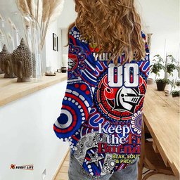 Custom NAIDOC Week 2024 Knights Women Casual Shirt Mascot Rugby