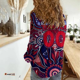 Personalised Demons NAIDOC Week 2024 Women Casual Shirt Aussie Aboriginal Art