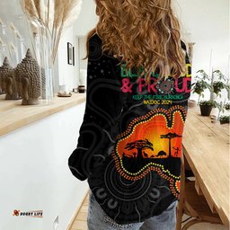 Blak Loud and Proud NAIDOC 2024 Women Casual Shirt Indigenous Aboriginal