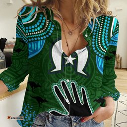 Torest Trait Islands Mix Aboriginal Pattern Women Casual Shirt TS04