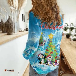 Its Penguin-ing To Look A Lot Like Christmas Women Casual Shirt