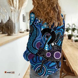 Emu NAIDOC 2024 Women Casual Shirt Aboriginal Art Style
