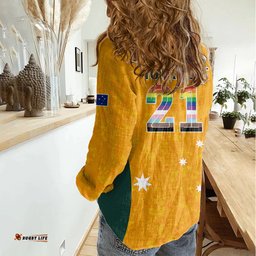 Custom Australia Matildas Pride With Kangaroo Women Casual Shirt