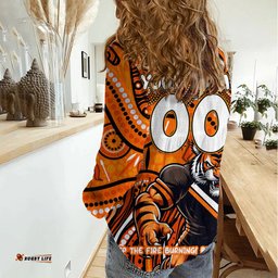 Custom Australia NAIDOC Week 2024 Women Casual Shirt Wests Tigers Mascot Keep The Fire Burning