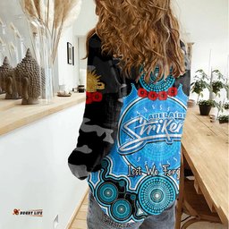 Adelaide Strikers ANZAC 2024 Women Casual Shirt Lest We Forget Poppy Mix Camouflage