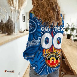 Personalised NAIDOC Week 2024 Geelong Cats Women Casual Shirt Australian Aboriginal Hand Painting
