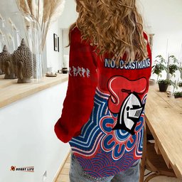 Knights ANZAC 2023 Women Casual Shirt Camouflage Poppy Mix Aboriginal