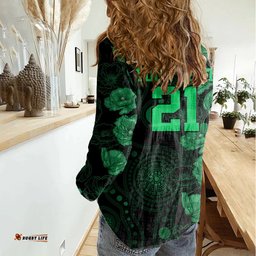 Stars Cricket Never Forget Custom Women Casual Shirt ANZAC Day with Poppy Aboriginal