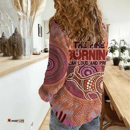 Fire Together NAIDOC 2024 Women Casual Shirt Indigenous Cultural Spirit