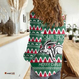 Personalised Rabbitohs Rugby Women Casual Shirt Christmas Simple Vibe 2023