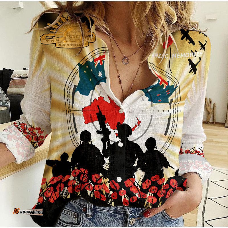 Australia And New Zealand ANZAC Day Woman Casual Shirt - ANZAC Memories