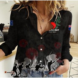 Custom Personalised Anzac Day Casual Shirt Rosemary In Heart