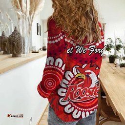 Roosters Rugby ANZAC Women Casual Shirt Camouflage Poppy