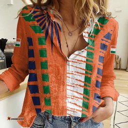 Personalised India Women Casual Shirt Raising Sun Indian Pattern Mandala Murals