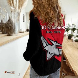 Essendon Football 2023 Women Casual Shirt Go Bombers Simple Style