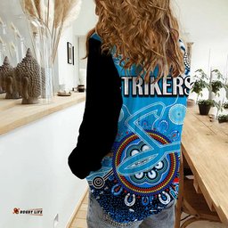 Adelaide Strikers Women Casual Shirt Cricket Indigenous Aboriginal Lizard Version