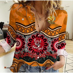 Perth Scorchers Cricket ANZAC Women Casual Shirt Poppy Aboriginal Camouflage
