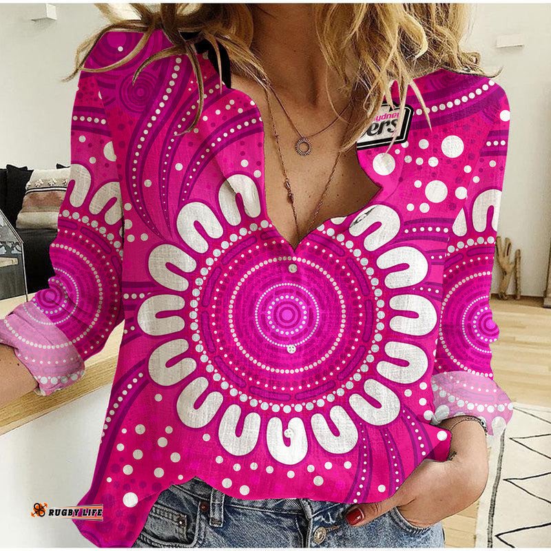 Sydney Sixers Cricket Women Casual Shirt Aboriginal