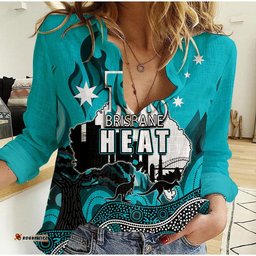 Happy Australia Day- Brisbane Heat Women Casual Shirt