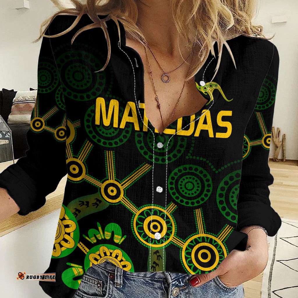 Australia Soccer Women Casual Shirt Matildas World Cup With Kangaroo