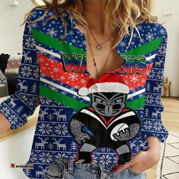 Custom Vibe Hoodie Clothing - New Zealand Warriors Christmas Aboriginal Tattoo Women Casual Shirt