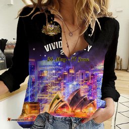 Personalised Australia Vivid Sydney 2023 Women Casual Shirt Aussie Proud Sydney Opera House