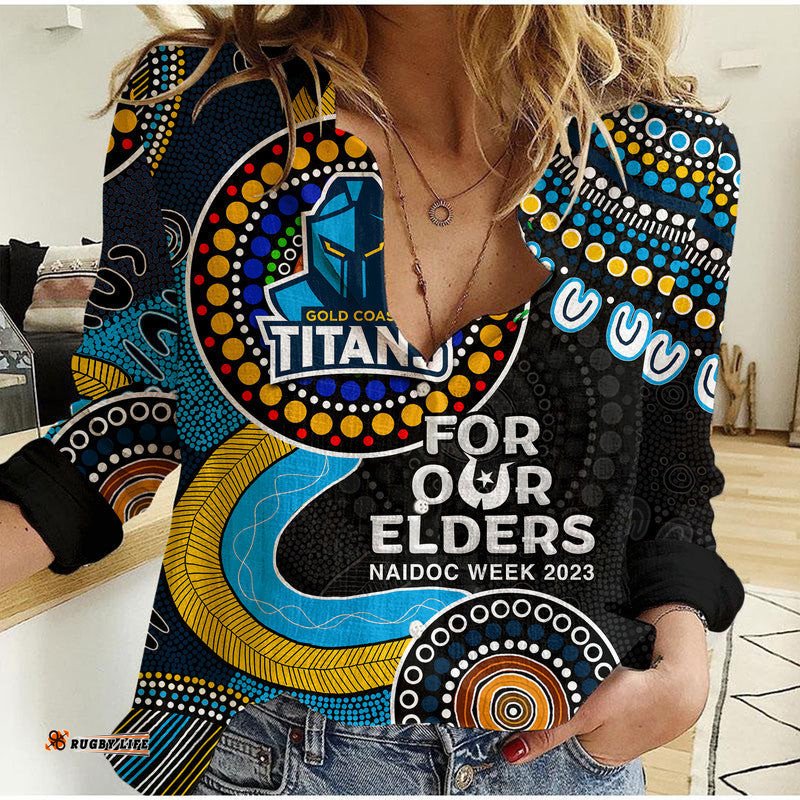 Titans Rugby Casual Shirt NAIDOC 2023 Aboriginal