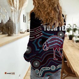 Custom Personalised Emu Aboriginal Boomerang Casual Shirt No.4