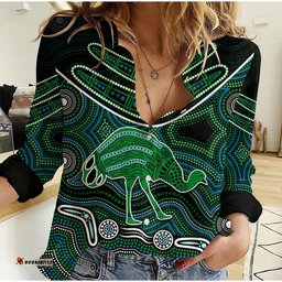 Custom Personalised Emu Aboriginal Boomerang Casual Shirt No.3