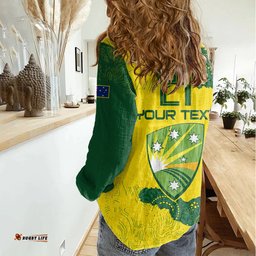 Custom Australia Cricket Women Casual Shirt History Commemorative World Cup Winners