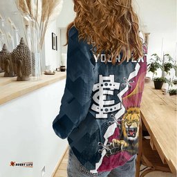 Personalised Lions And Blues Football Women Casual Shirt 2023 Together Sporty Style