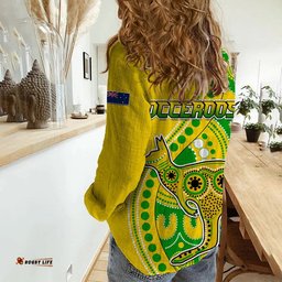 Australia Kangaroo Soccer World Cup Women Casual Shirt Socceroos Aboriginal