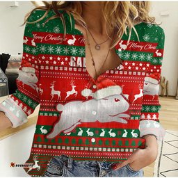 Custom Personalised Rabbitohs Christmas Women Casual Shirt South Sydney Indigenous