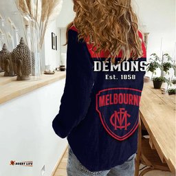 Melbourne Football 2023 Women Casual Shirt Go Demons Sporty Style