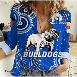 Bulldogs Rugby NAIDOC 2022 Aboriginal Women Casual Shirt