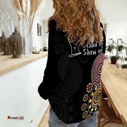 Custom Personalised NAIDOC Week 2022 Women Casual Shirt Version Aboriginal Dot GET UP