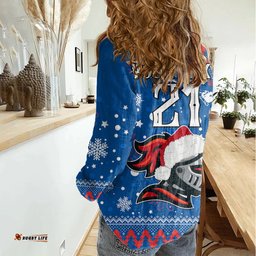 Custom Knights Rugby Women Casual Shirt Chirstmas Vibe 2023