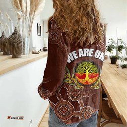 We Are One Koori and Australia Women Casual Shirt Aboriginal Pattern