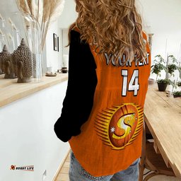 Custom Text And Number Perth Scorchers Cricket 2023 Women Casual Shirt Est 2011 Sporty Version