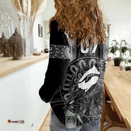 Personalised Collingwood Football Women Casual Shirt Champions GO Magpies