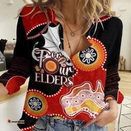 Personalised NAIDOC Week 2023 NRL Dragons For Our Elders Women Casual Shirt