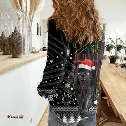 Custom Panthers Rugby Women Casual Shirt Go The Mighty Panthers 2023 Christmas Vibe Unique