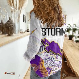Melbourne Storm 2023 Women Casual Shirt Special NRL Rugby Indigenous Aboriginal