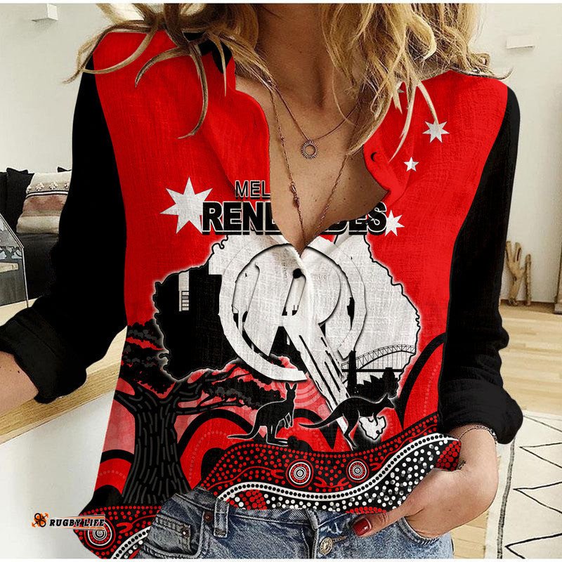 Happy Australia Day- Melbourne Renegades Women Casual Shirt