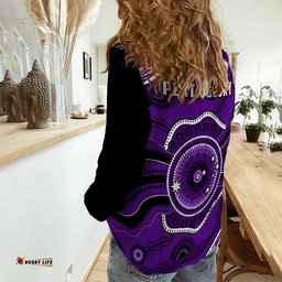 Perth Glory Football Women Casual Shirt Dot Painting Style