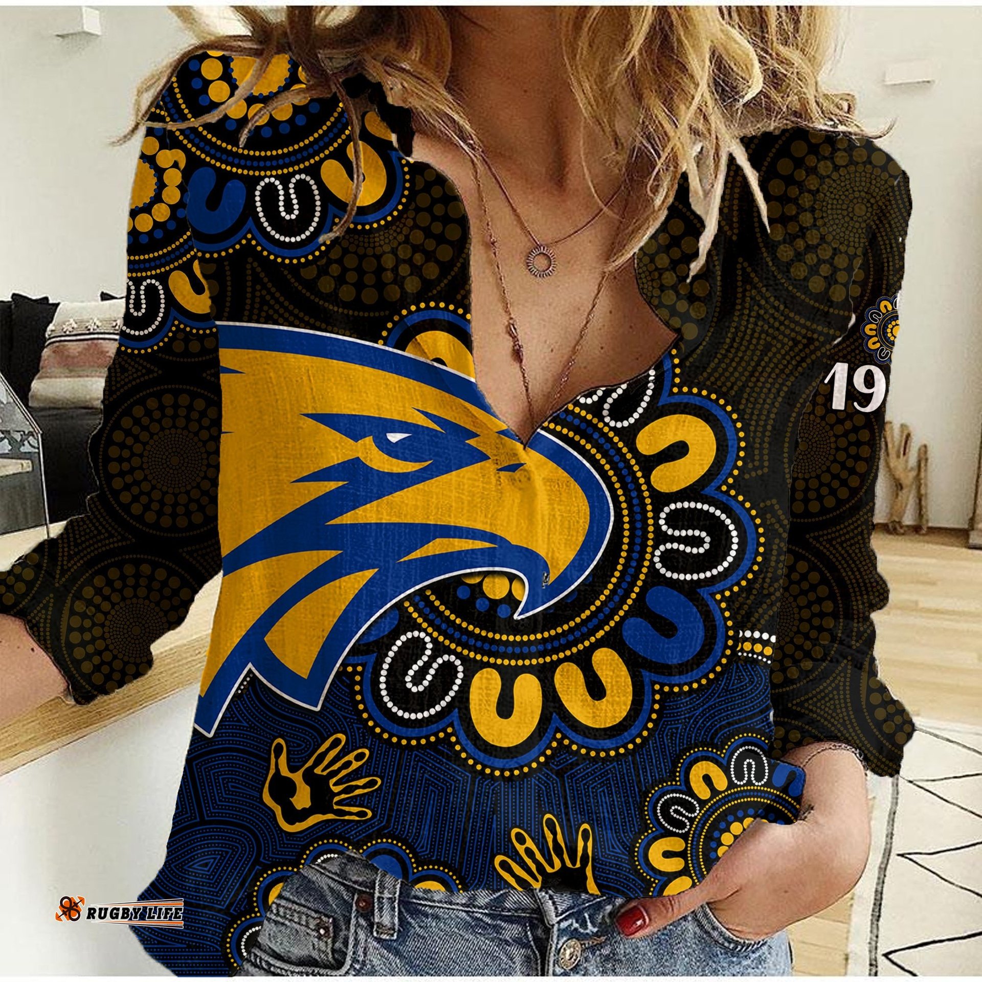 AFL West Coast Eagles 1986 Aboriginal Women Casual Shirt