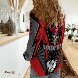 Custom Personalised Dragons Rugby Women Casual Shirt Mascot St. George Illawarra Since 1998 Cool Skull