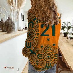 Custom Personalised Australia Rugby Wallabies Kangraroos Women Casual Shirt