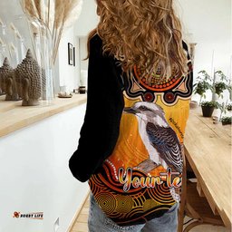 Personalised Australia Sagittarius Kookaburra Zodiac Women Casual Shirt Auz Astrology Aboriginal - Red
