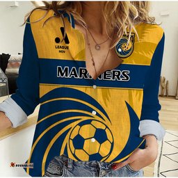 Custom Text And Number Central Coast Football Women Casual Shirt A League Men Mariners 2004 Palm Tree Simple Style